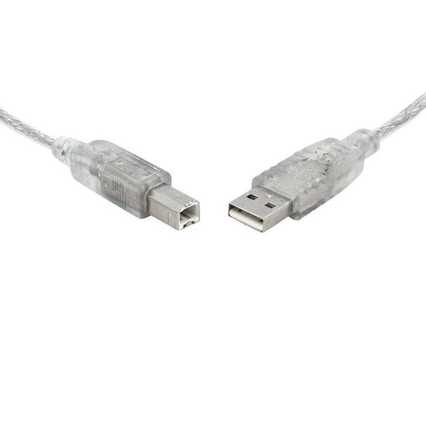 8Ware USB 2.0 Cable 2m Type A to B Male to Male Printer Cable for HP Canon Dell Brother Epson Xerox Transparent Metal Sheath UL Approved 8Ware USB 2.0 Cable 2m Type A to B Male to Male Printer Cable for HP Canon Dell Brother Epson Xerox Transparent Metal Sheath UL Approved